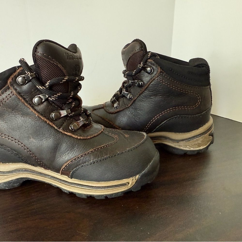 Timberland Kids Dark Brown Leather Boots